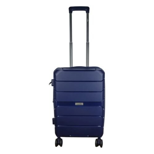 Maleta de polipropileno Jhonnys color azul oscuro – vista frontal