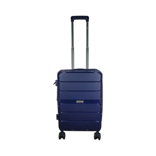 Maleta de polipropileno Jhonnys color azul oscuro – vista frontal